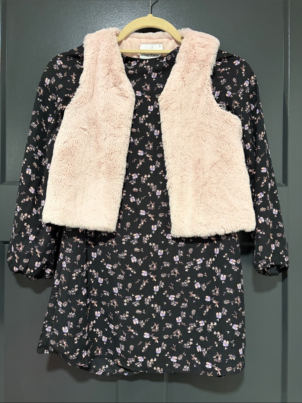 Girls Rare Editions Dress & Vest Set